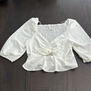 URBAN Romantics Cream Eyelet Blouse